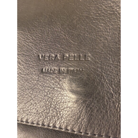 Vera Pelle Grey Leather Crossbody Bag - Picture 3 of 10